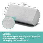 4 Pack Damp Dusting Sponge Duster, Grey Dust Cleaning Sponge, Reusable Household Cleaning Sponge Tool for Blinds, floorboards, Fan Blades, Vents, Glass, Railings, Mirrors