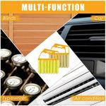 Geiserailie 2 Pcs Blind Cleaner Duster Tool 7 Finger Dusting Cleaner Tool for Window Venetian Washable Mini Handheld Brush for Air Conditioner Wood Blinds Dust Dirt (2 Color)