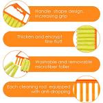 6 Pcs Window Venetian Blind Cleaner Duster Tool 2 Pcs 7 Fingers Dusting Cleaner Tool 2 Pcs Shutter Cleaner Brush and 2 Pairs Cleaning Gloves for Air Conditioner Keyboard Fan Dirt House Dust Cleaner