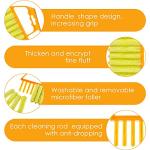 Geiserailie 2 Pcs Blind Cleaner Duster Tool 7 Finger Dusting Cleaner Tool for Window Venetian Washable Mini Handheld Brush for Air Conditioner Wood Blinds Dust Dirt (2 Color)