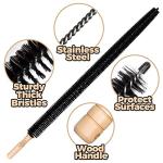 Holikme Dryer Vent Cleaner Kit 2 Pack Dryer Lint Brush Vent Trap Cleaner,Long Flexible Refrigerator Coil Brush Radiator Brush 27 Inch