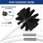 PetOde 32 Feet Dryer Vent Cleaner Kit, Enhanced Flexible Quick Snap Brush with Drill Attachment for Effective Cleaning, 360 Degree Rotation Without Loosening, Use with or Without a Power Drill