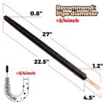 Holikme Dryer Vent Cleaner Kit 2 Pack Dryer Lint Brush Vent Trap Cleaner,Long Flexible Refrigerator Coil Brush Radiator Brush 27 Inch