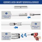 PetOde 32 Feet Dryer Vent Cleaner Kit, Enhanced Flexible Quick Snap Brush with Drill Attachment for Effective Cleaning, 360 Degree Rotation Without Loosening, Use with or Without a Power Drill