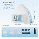 Magnetic Glass Cleaner Tools - Double Sided Windows Glass Cleaner Wiper for (5-25mm) Single Double Glass with 1 Pc Microfiber Cleaning Cloth 5-Files Adjustable Windshield Cleaner Tool for High-Rise