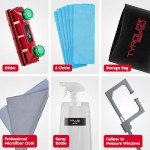 Tyroler Magnetic Window Cleaner Tool | The Glider D4 Window Cleaning Tool Fits Windows 0.1"-1.6" Thick | All-in-One Window Cleaning Kit | Magnetic Glass Cleaner Tool | Magnet Window Cleaner Tool