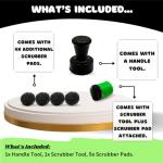 The Magic Cleaner Magnetic Glass Cleaner Kit |Mini, 12mm Size | For Water Pipes, Vases, Windows, Aquariums, Small, & all Shapes & Sizes | Cleans Hard to Reach Stains | Scrub via Magnet Glass Cleaner