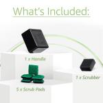 Chubbs Scrubb Magnetic Glass Cleaner Kit - Mini Magnet Scrubber for Hard-to-Reach Stains on Glass, Ceramic & Metal