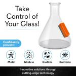 SNOWTREE - BoroBuddy Pro Magnetic Glass Cleaner | Cleans Hard to Reach Stains on Glass, Ceramic, Metal Pieces of All Shapes & Sizes | Glass Pieces, Bottles, Glassware | Free Scrubber Pads | Tangerine