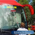 DSV Standard Window Squeegee, 2-in-1 Window Cleaner with 55" Extension Poles, Window Washing Kit, Glass Door Cleaner, Multi-Use Car Windshield Cleaning Tool with Long Handle for High Outdoor Windows