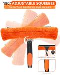 SKGPOLE Squeegee for Window Cleaning Kit with 5-19 Foot Telescoping Extension Pole (26+ Foot Reach), 2 in 1 Window Squeegee, Aluminum Telescopic Extension Pole for Window, Car, Shower Glass Door