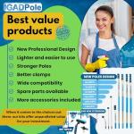 23ft Window Squeegee with Extension Pole, Window Cleaner Tool with 4-Stage Telescoping Pole, Window Cleaning Kit with 5-17ft Pole & Microfibre Cloths & Blades Replacement & Angle Adapter