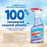 Windex Glass and Window Cleaner Spray Bottle, Ammonia Free, Bottle Made from 100% Recovered Coastal Plastic, Surface Cleaning Spray, Crystal Rain Scent, 23 Fl Oz