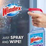 Windex Glass and Window Cleaner Spray Bottle, Ammonia Free, Bottle Made from 100% Recovered Coastal Plastic, Surface Cleaning Spray, Crystal Rain Scent, 23 Fl Oz