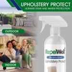 RepelWell Upholstery Protect Stain & Water Repellent Spray (12oz) Eco-Friendly, Pet-Safe Spray Keeps Your Fabric, Leather & Suede Upholstery Looking Like New