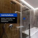 Nanotekas - Nano Glass Coating 2-in-1 Kit - Shower Glass and Ceramic protector. Water Repellent spray for glass and Glass Guard for shower doors - Shield against soap residue and hard water stains