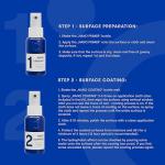 Nanotekas - Nano Glass Coating 2-in-1 Kit - Shower Glass and Ceramic protector. Water Repellent spray for glass and Glass Guard for shower doors - Shield against soap residue and hard water stains