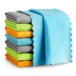 AIDEA Microfiber Glass Cleaning Cloths, 8PK, Premium Microfiber Glass and Window Cleaner, Lint Free Quickly Clean Windows, Glasses, Windshields, Mirrors, Stainless Steel, 12"x12"