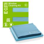 E-Cloth Window Cleaning Cloth - Eco Packaging - Glass Cleaning Cloth, Streak-Free Windows with Just Water, Microfiber Towel Kit for Windows, Car Windshield, Mirrors - Alaskan Blue