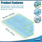 Streak Free Miracle Cleaning Cloth Easy Clean Microfiber Window Mirror Glass Stainless Steel Lint Free Dish Cloth Wine Polishing Towel,Reusable, 12'' x 16'', Pack of 8, Blue
