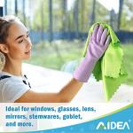 AIDEA Microfiber Glass Cleaning Cloths, 8PK, Premium Microfiber Glass and Window Cleaner, Lint Free Quickly Clean Windows, Glasses, Windshields, Mirrors, Stainless Steel, 12"x12"