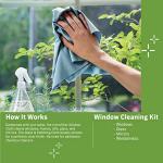 E-Cloth Window Cleaning Cloth - Eco Packaging - Glass Cleaning Cloth, Streak-Free Windows with Just Water, Microfiber Towel Kit for Windows, Car Windshield, Mirrors - Alaskan Blue