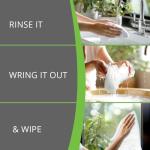 Microfiber Magic Streak Free Cleaning Cloth 3 Pack Clean Any Surface with Just Water Eco Friendly Environmentally Safe Perfect for Window, Mirror, Kitchen, Counters, Appliances, Car, Cycle, TV Screen