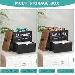 Dryer Sheet Holder with Drawer and Lid, Wood Dryer Sheet Dispenser and Laundry Pods Container for Laundry Room Organization and Storage, Laundry Pod Holder Wall Mount for Laundry Room Decor (Black)
