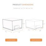 2 Pack Laundry Room Organization Storage Drawers with Labels, Clear Stackable Dryer Sheet Holder and Pod Containers, Detergent Dispenser for Laundry Room Organizing and Decor