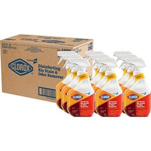 Clorox Disinfecting Bio Stain And Odor Remover, Fragranced, 32 Oz Spray Bottle, 9/carton