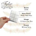 Lumintrail Tyler Candle Mixer Melts, Diva Scent, Set of 4 Scented Wax Tarts for Wax Warmers (6 Tarts per Bar, 24 Tarts Total)- Bundle with a Stain Remover Pen - Wax Melt Warmer for Home Fragrance