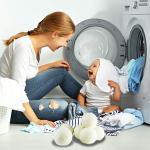 SnugPad Wool Dryer Balls XL Size 6 Pack, Natural Fabric Softener 100% Organic Premium New Zealand Wool, No Fillers, Anti Static, Lint Free, White 6 Count