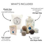 Friendsheep Wool Dryer Balls 6 Pack XL Organic Premium Reusable Cruelty Free Handmade Fair Trade No Lint Fabric Softener Color Brown Beige - Natural Mystic