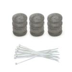 12 Pieces Lint Traps Washing Machine Quality Snares for Laundry and Rust Proof Stainless Steel Mesh with Ties Hose Filter Screen Sock Catcher