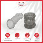12 Pieces Lint Traps Washing Machine Quality Snares for Laundry and Rust Proof Stainless Steel Mesh with Ties Hose Filter Screen Sock Catcher
