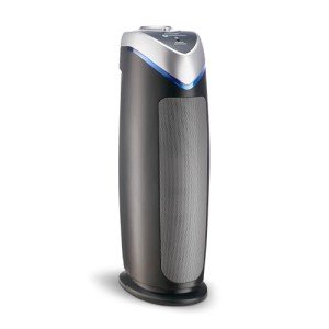 GermGuardian 4-In-1 HEPA Air Purifier for Home, Large Rooms Up To 743 Sq. Ft. with HEPA Air Filter, UC-V Light & Odor Reduction, AC4825E, 22" Tower, Gray
