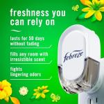 Febreze Plug In Air Freshener, Odor-Fighting Scented Oil Starter Kit, Air Fresheners for Home and Bathroom and Kitchen, Long Lasting for Strong Odors, Gain Original Scent, Warmer + 2 Refill