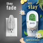 Febreze Plug in Air Freshener, Odor-Fighting Scented Oil Starter Kit, Air Fresheners for Home and Bathroom and Kitchen, Long Lasting for Strong Odors, Ocean Scent, Warmer + 2 Refill