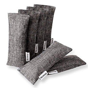 Marsheepy Natural Bamboo Charcoal Bags, Shoe Deodorizer and Odor Remover / Eliminatorr, 100% Smell Remover (60g X 6 PACK)