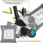 CLEVAST Bamboo Charcoal Air Purifying Bags (Large, 4×200g), Removes Odors and Moisture, Nature Fresh Air Purifier Bags, Odor Eliminator for Home, Car, Pets, Bathroom, Basement