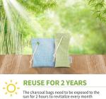 CLEVAST 16 Pack Activated Bamboo Charcoal Air Purifying Bags(8x100g, 8x50g), Natural Fresh Odor Absorber, Deodorizer and Moisture Eliminator, Air Purifier Bags for Home, Closet, Car Air freshener