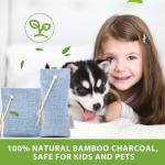 CLEVAST 16 Pack Activated Bamboo Charcoal Air Purifying Bags(8x100g, 8x50g), Natural Fresh Odor Absorber, Deodorizer and Moisture Eliminator, Air Purifier Bags for Home, Closet, Car Air freshener