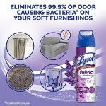 Lysol Fabric Disinfectant Spray, Sanitizing and Antibacterial Spray, For Disinfecting and Deodorizing Soft Furnishings, Lavender Fields 15 Fl. Oz (Pack of 3)