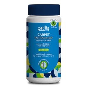 Pet Life Unlimited Carpet Refresher Powder, Carpet Deodorizer Powder Pet Safe - Carpet Powder Pet Odor Eliminator for Carpet with Plant-Based Juniper Leaf Scent - Made in the USA - 16oz (Pack of 1)