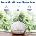 HATHASPACE Marble Essential Oil Diffuser, 350ml Ultrasonic Aromatherapy Diffuser & Cool Mist Humidifier, BPA-Free, 24+ Hour Run Time, 7-Color Mood Light, Quiet Air Diffuser for Home & Office, White