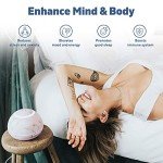 HATHASPACE Marble Essential Oil Diffuser, 350ml Ultrasonic Aromatherapy Diffuser & Cool Mist Humidifier, BPA-Free, 24+ Hour Run Time, 7-Color Mood Light, Quiet Air Diffuser for Home & Office, White