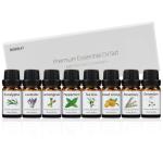 Essential Oils Set - Top 8 Natural Pure Essential Oils for Diffuser for Home, Air Freshening, Humidifiers - Aromatherapy Oils for Massage, Candle&Soap Making, Laundry - Scented Oil Set (10ml)