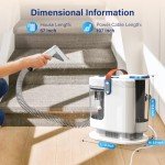 WURESE Portable Carpet Cleaner Machine, Carpet Shampooer, 15Kpa Upholstery Cleaner with 3 Tools, 54oz Large Water Tank, 16.4ft Power Cord, Spot and Stain Deep Cleaner for Rug, Couches, Car, Cyan