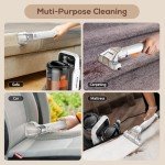 Portable Carpet & Upholstery Spot Cleaner, Powerful Suction & Spot Remover, Deep Stain Cleaning for Carpet, Car Seats, Pets, Stairs, Couches, with Dual Size BrushHead