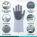 INTERPRO40 Silicone Pet Grooming & Dishwashing Gloves – Scrubber for Bathing, Kitchen, Bathroom & Car